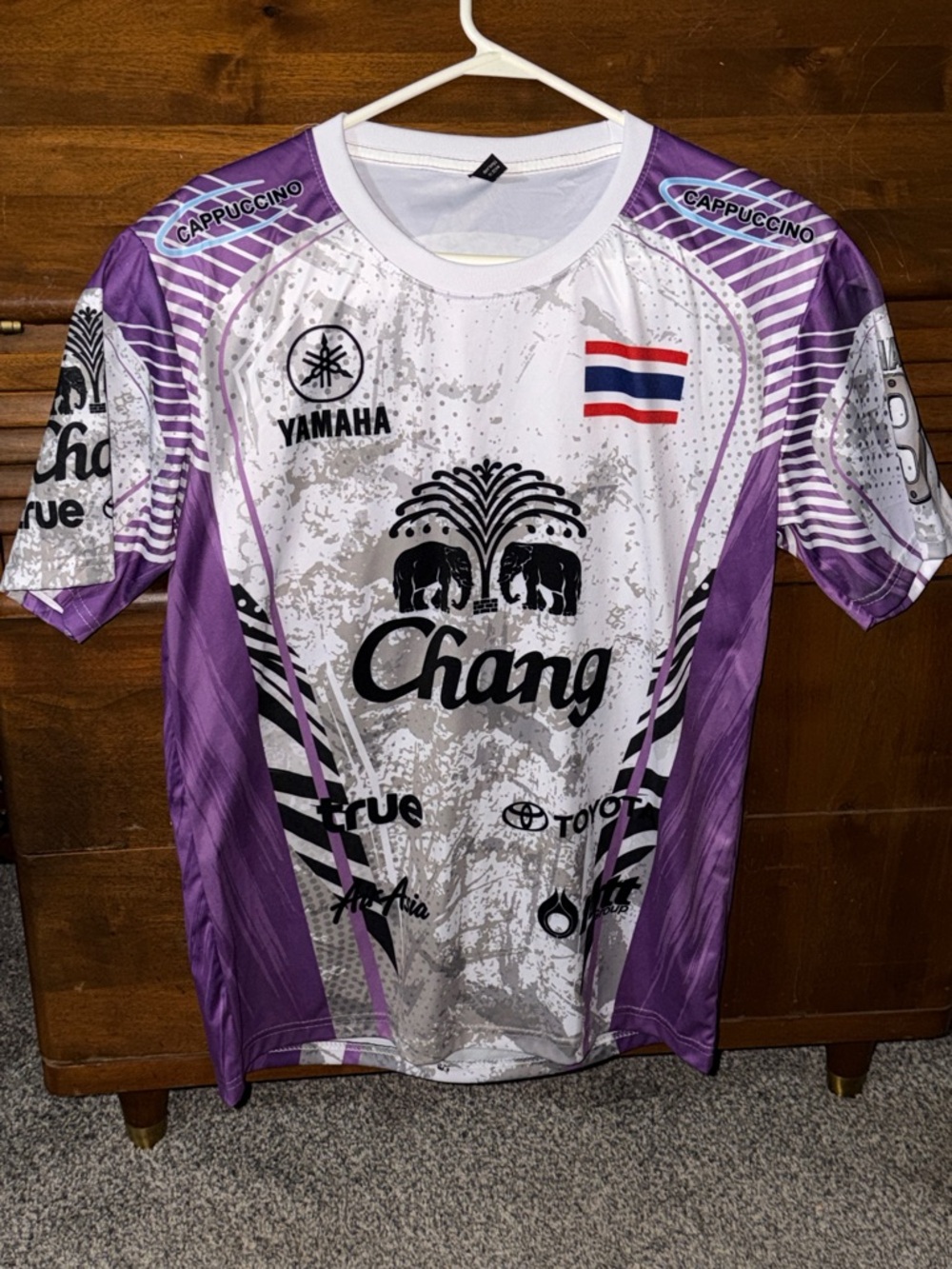 Chang Thai “Fantasy” sports Jersey features Yamaha and Chang size Large